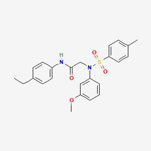 molecular formula C24H26N2O4S B3544660 N-(4-ethylphenyl)-N~2~-(3-methoxyphenyl)-N~2~-[(4-methylphenyl)sulfonyl]glycinamide 