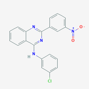 molecular formula C20H13ClN4O2 B3544683 N-(3-chlorophenyl)-2-(3-nitrophenyl)quinazolin-4-amine 