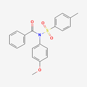 molecular formula C21H19NO4S B3544736 N-(4-methoxyphenyl)-N-[(4-methylphenyl)sulfonyl]benzamide 