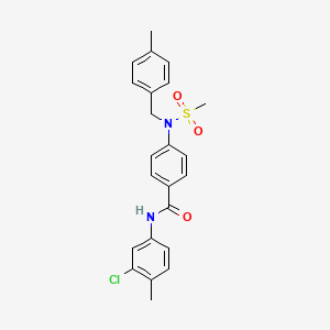 molecular formula C23H23ClN2O3S B3544797 N-(3-chloro-4-methylphenyl)-4-[(4-methylbenzyl)(methylsulfonyl)amino]benzamide 