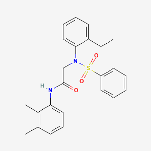 molecular formula C24H26N2O3S B3544812 N~1~-(2,3-dimethylphenyl)-N~2~-(2-ethylphenyl)-N~2~-(phenylsulfonyl)glycinamide 