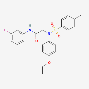 molecular formula C23H23FN2O4S B3544846 N~2~-(4-ethoxyphenyl)-N~1~-(3-fluorophenyl)-N~2~-[(4-methylphenyl)sulfonyl]glycinamide 