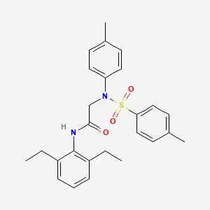 molecular formula C26H30N2O3S B3544867 N~1~-(2,6-diethylphenyl)-N~2~-(4-methylphenyl)-N~2~-[(4-methylphenyl)sulfonyl]glycinamide 
