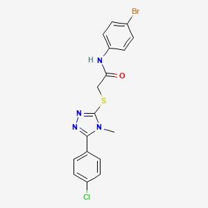 molecular formula C17H14BrClN4OS B3544873 N-(4-bromophenyl)-2-{[5-(4-chlorophenyl)-4-methyl-4H-1,2,4-triazol-3-yl]thio}acetamide 