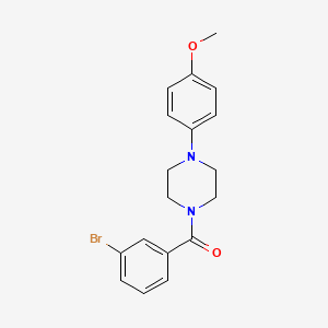 molecular formula C18H19BrN2O2 B3544882 (3-Bromophenyl)-[4-(4-methoxyphenyl)piperazin-1-yl]methanone 