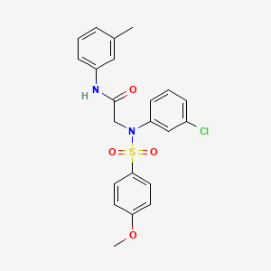 molecular formula C22H21ClN2O4S B3544929 N~2~-(3-chlorophenyl)-N~2~-[(4-methoxyphenyl)sulfonyl]-N~1~-(3-methylphenyl)glycinamide 
