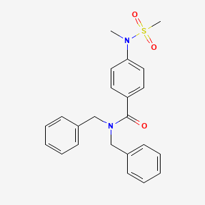 molecular formula C23H24N2O3S B3544985 N,N-dibenzyl-4-[methyl(methylsulfonyl)amino]benzamide 