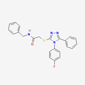 molecular formula C23H19FN4OS B3545008 N-benzyl-2-{[4-(4-fluorophenyl)-5-phenyl-4H-1,2,4-triazol-3-yl]thio}acetamide 