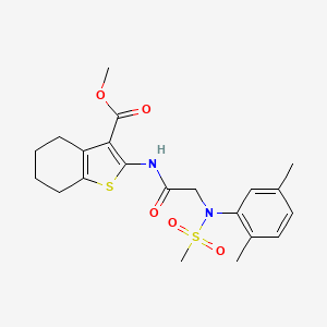 molecular formula C21H26N2O5S2 B3545025 methyl 2-{[N-(2,5-dimethylphenyl)-N-(methylsulfonyl)glycyl]amino}-4,5,6,7-tetrahydro-1-benzothiophene-3-carboxylate 