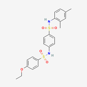 molecular formula C22H24N2O5S2 B3545036 N-(4-{[(2,4-dimethylphenyl)amino]sulfonyl}phenyl)-4-ethoxybenzenesulfonamide 