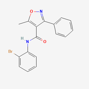 molecular formula C17H13BrN2O2 B3545097 N-(2-bromophenyl)-5-methyl-3-phenyl-1,2-oxazole-4-carboxamide 