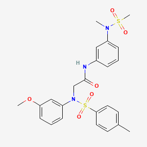 molecular formula C24H27N3O6S2 B3545119 N~2~-(3-methoxyphenyl)-N~1~-{3-[methyl(methylsulfonyl)amino]phenyl}-N~2~-[(4-methylphenyl)sulfonyl]glycinamide 