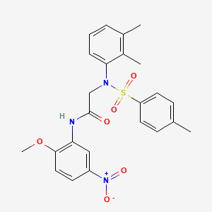 molecular formula C24H25N3O6S B3545135 N~2~-(2,3-dimethylphenyl)-N-(2-methoxy-5-nitrophenyl)-N~2~-[(4-methylphenyl)sulfonyl]glycinamide 