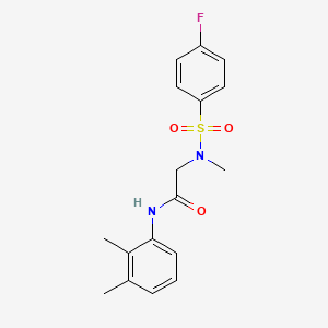 molecular formula C17H19FN2O3S B3545153 N-(2,3-dimethylphenyl)-N~2~-[(4-fluorophenyl)sulfonyl]-N~2~-methylglycinamide 