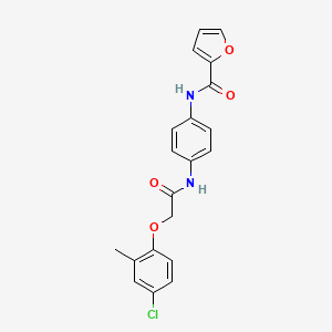 molecular formula C20H17ClN2O4 B3545179 N-(4-{[(4-chloro-2-methylphenoxy)acetyl]amino}phenyl)furan-2-carboxamide 