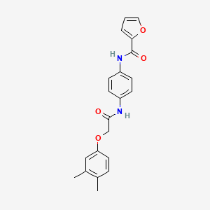 molecular formula C21H20N2O4 B3545232 N-(4-{[(3,4-dimethylphenoxy)acetyl]amino}phenyl)furan-2-carboxamide 