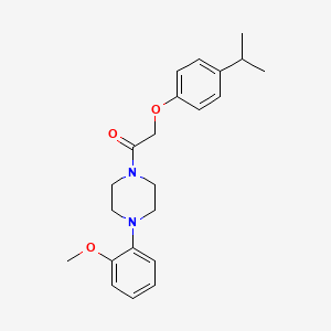 molecular formula C22H28N2O3 B3545248 1-[(4-isopropylphenoxy)acetyl]-4-(2-methoxyphenyl)piperazine 