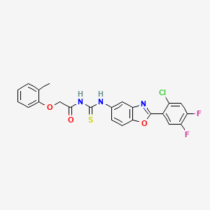 molecular formula C23H16ClF2N3O3S B3545276 N-({[2-(2-chloro-4,5-difluorophenyl)-1,3-benzoxazol-5-yl]amino}carbonothioyl)-2-(2-methylphenoxy)acetamide CAS No. 527710-01-6