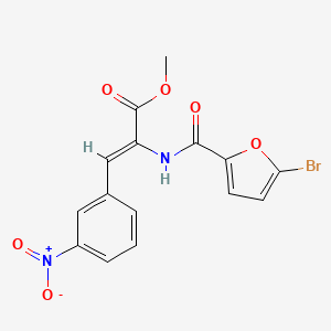 molecular formula C15H11BrN2O6 B3545282 methyl (Z)-2-[(5-bromofuran-2-carbonyl)amino]-3-(3-nitrophenyl)prop-2-enoate 