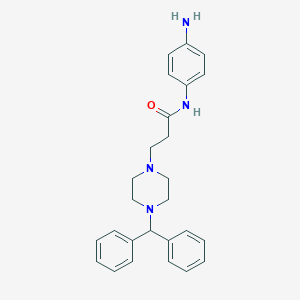 1-Piperazinepropanamide, N-(4-aminophenyl)-4-(diphenylmethyl)-