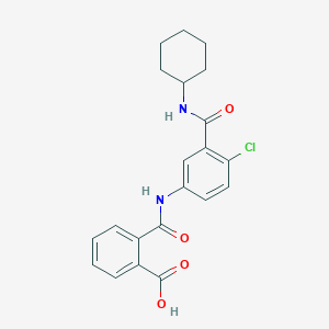2-({4-Chloro-3-[(cyclohexylamino)carbonyl]-anilino}carbonyl)benzoic acid