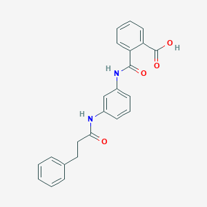 B354566 2-({3-[(3-Phenylpropanoyl)amino]anilino}carbonyl)-benzoic acid CAS No. 940459-88-1