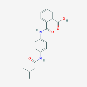 2-({4-[(3-Methylbutanoyl)amino]anilino}carbonyl)-benzoic acid