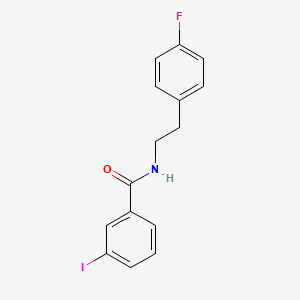 molecular formula C15H13FINO B3545782 N-[2-(4-fluorophenyl)ethyl]-3-iodobenzamide CAS No. 667408-62-0