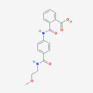 2-[(4-{[(2-Methoxyethyl)amino]carbonyl}anilino)-carbonyl]benzoic acid