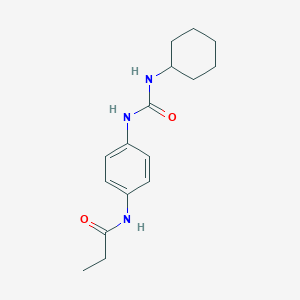 molecular formula C16H23N3O2 B354653 N-(4-{[(cyclohexylamino)carbonyl]amino}phenyl)propanamide CAS No. 940522-89-4