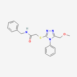 molecular formula C19H20N4O2S B3546769 N-benzyl-2-{[5-(methoxymethyl)-4-phenyl-4H-1,2,4-triazol-3-yl]thio}acetamide 