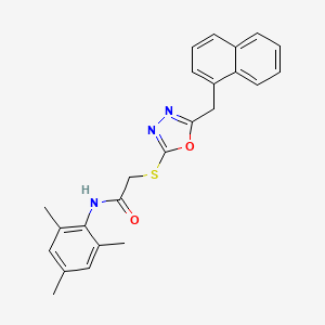 molecular formula C24H23N3O2S B3546787 N-mesityl-2-{[5-(1-naphthylmethyl)-1,3,4-oxadiazol-2-yl]thio}acetamide 