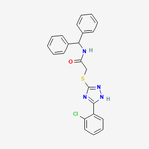 molecular formula C23H19ClN4OS B3546809 N-benzhydryl-2-[[5-(2-chlorophenyl)-1H-1,2,4-triazol-3-yl]sulfanyl]acetamide 