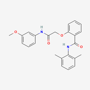 molecular formula C24H24N2O4 B3546853 N-(2,6-dimethylphenyl)-2-[2-(3-methoxyanilino)-2-oxoethoxy]benzamide 