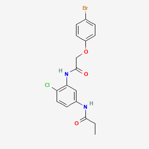 molecular formula C17H16BrClN2O3 B3546881 N-(3-{[(4-bromophenoxy)acetyl]amino}-4-chlorophenyl)propanamide 