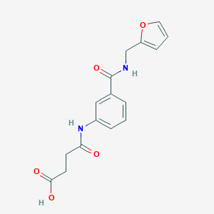 molecular formula C16H16N2O5 B354701 4-(3-{[(2-Furylmethyl)amino]carbonyl}anilino)-4-oxobutanoic acid CAS No. 940460-14-0