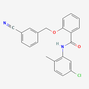 molecular formula C22H17ClN2O2 B3547012 N-(5-chloro-2-methylphenyl)-2-[(3-cyanobenzyl)oxy]benzamide 