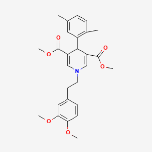 molecular formula C27H31NO6 B3547029 dimethyl 1-[2-(3,4-dimethoxyphenyl)ethyl]-4-(2,5-dimethylphenyl)-1,4-dihydro-3,5-pyridinedicarboxylate 