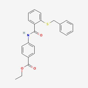 molecular formula C23H21NO3S B3547079 ethyl 4-{[2-(benzylthio)benzoyl]amino}benzoate 