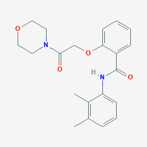 molecular formula C21H24N2O4 B3547124 N-(2,3-dimethylphenyl)-2-[2-(4-morpholinyl)-2-oxoethoxy]benzamide 