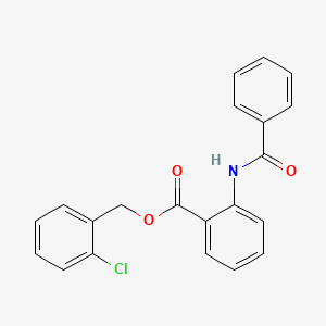 molecular formula C21H16ClNO3 B3547142 2-chlorobenzyl 2-(benzoylamino)benzoate 