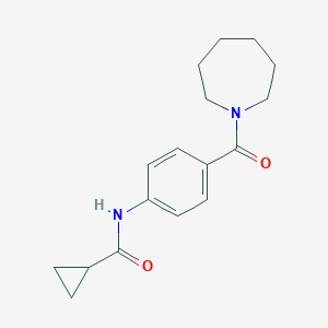 molecular formula C17H22N2O2 B354717 N-[4-(1-azepanylcarbonyl)phenyl]cyclopropanecarboxamide CAS No. 923213-68-7