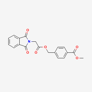 molecular formula C19H15NO6 B3547182 methyl 4-({[(1,3-dioxo-1,3-dihydro-2H-isoindol-2-yl)acetyl]oxy}methyl)benzoate 