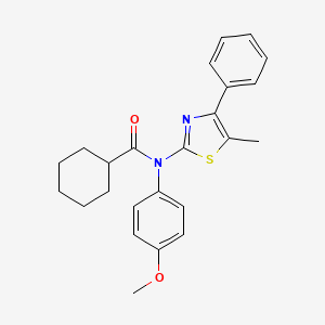 molecular formula C24H26N2O2S B3547204 N-(4-methoxyphenyl)-N-(5-methyl-4-phenyl-1,3-thiazol-2-yl)cyclohexanecarboxamide 