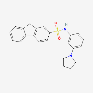 molecular formula C23H22N2O2S B3547232 N-[3-(1-pyrrolidinyl)phenyl]-9H-fluorene-2-sulfonamide 