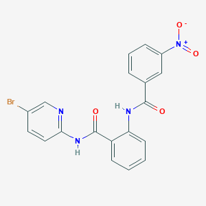 molecular formula C19H13BrN4O4 B3547255 N-(5-bromo-2-pyridinyl)-2-[(3-nitrobenzoyl)amino]benzamide 