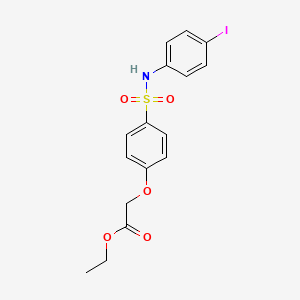 molecular formula C16H16INO5S B3547265 ethyl (4-{[(4-iodophenyl)amino]sulfonyl}phenoxy)acetate 