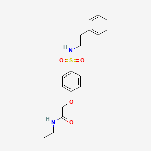 molecular formula C18H22N2O4S B3547397 N-ethyl-2-[4-(2-phenylethylsulfamoyl)phenoxy]acetamide 