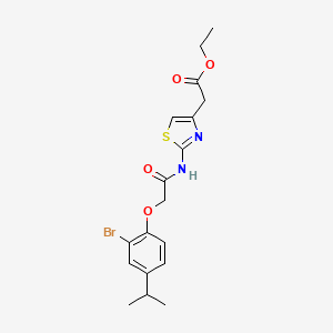molecular formula C18H21BrN2O4S B3547559 ethyl (2-{[(2-bromo-4-isopropylphenoxy)acetyl]amino}-1,3-thiazol-4-yl)acetate 