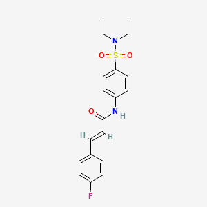 molecular formula C19H21FN2O3S B3547621 N-{4-[(diethylamino)sulfonyl]phenyl}-3-(4-fluorophenyl)acrylamide 